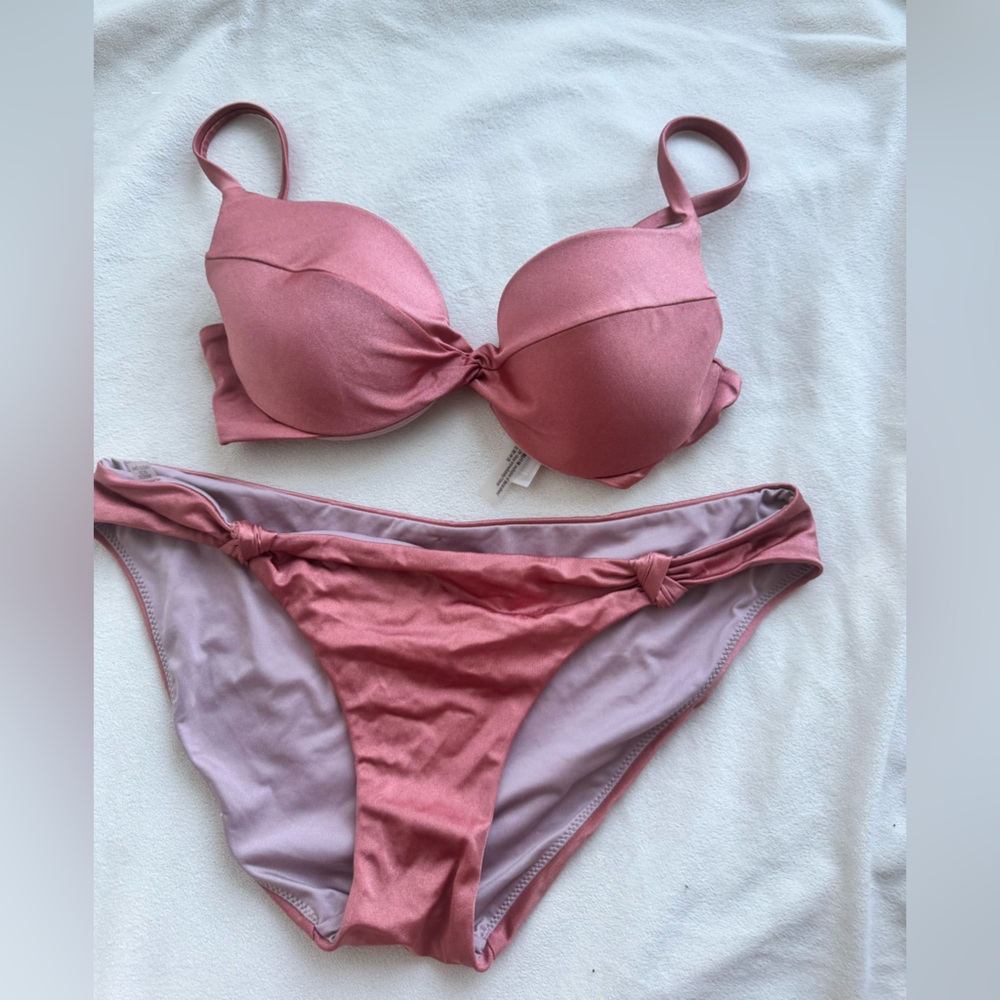 Victoria's Secret Dusty Rose Pink Push-Up Bikini Set